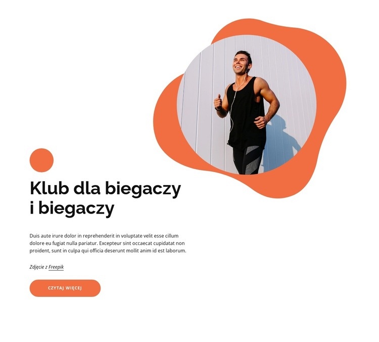 Klub dla biegaczy Kreator witryn internetowych HTML