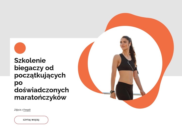 Społeczność biegaczy Szablon witryny sieci Web