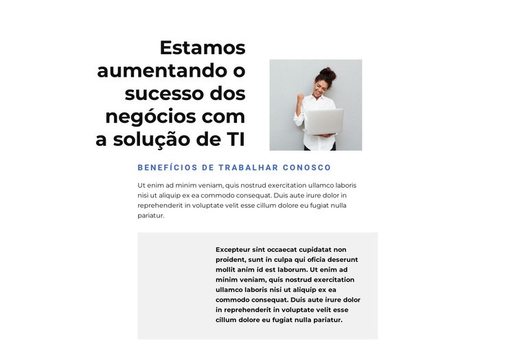 Nós começamos a trabalhar Maquete do site