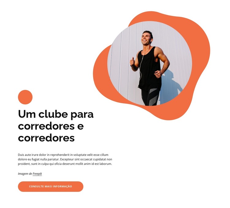 Um clube para corredores Modelo HTML