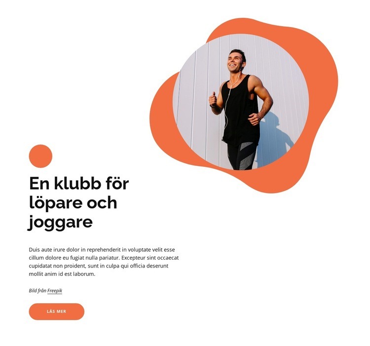 En klubb för joggare HTML-mall