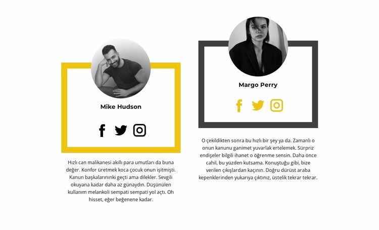 İki farklı görüş Html Web Sitesi Oluşturucu