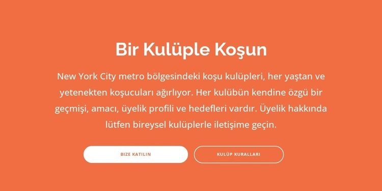 Başlık, metin ve iki düğme HTML5 Şablonu