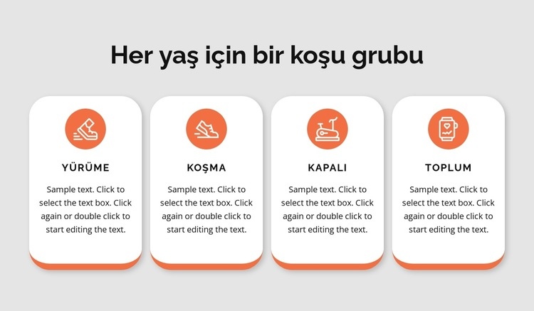 Yürümek ve koşmak Web Sitesi Oluşturucu Şablonları