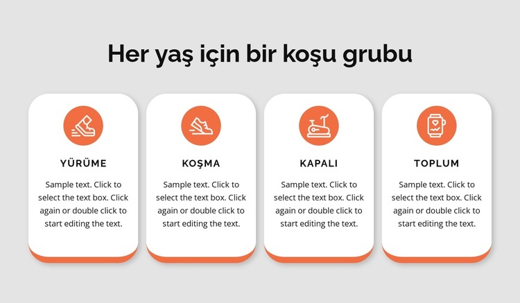 Yürümek ve koşmak Web Sitesi Şablonu