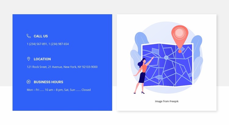Call for a meeting Website Mockup