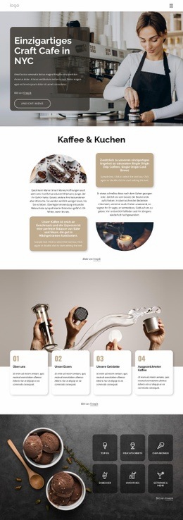 Craft-Kaffee In New York – Webseiten-Mockup Erstellen