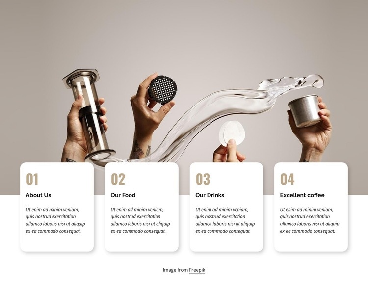 Good filter coffee Homepage Design