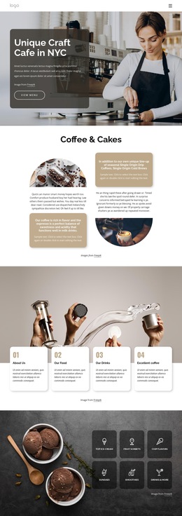 Craft Coffee In New York Templates Html5 Responsive Free