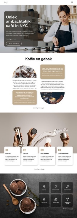 Ambachtelijke Koffie In New York - Mockup Voor Webpagina'S Maken