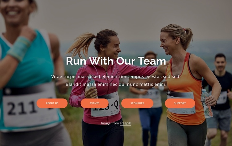 Running club in New York One Page Template