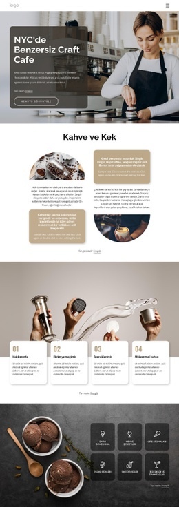 New York'Ta El Yapımı Kahve - Bir Sayfalık Şablon