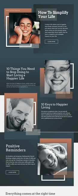 Ready To Use Web Page Design For Make Your Life Lighter