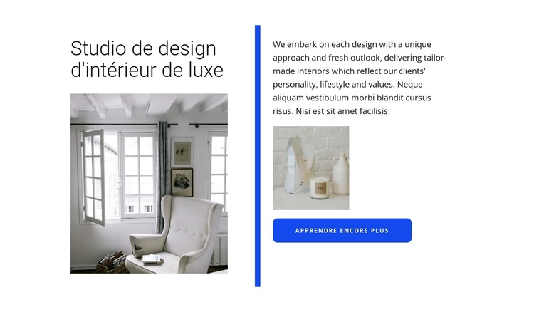 conception de luxe Thème WordPress