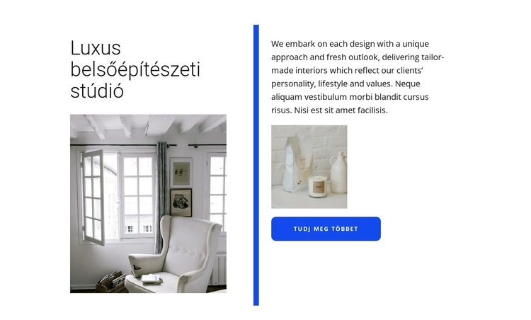 luxus dizájn HTML Sablon