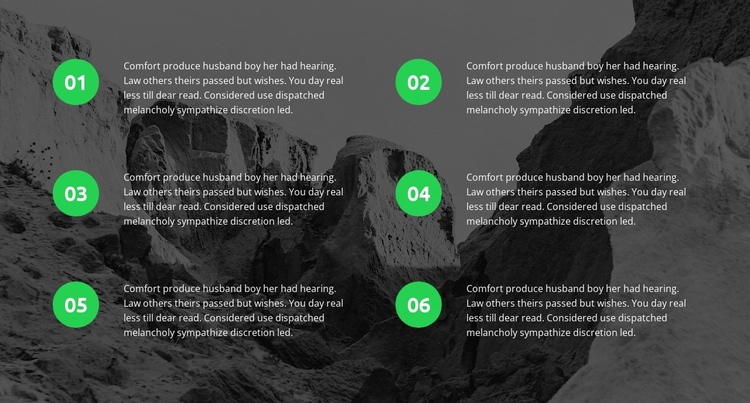 Six ideas One Page Template