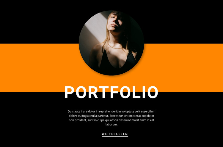 Bekleidungsmodell Portfolio Website-Vorlage