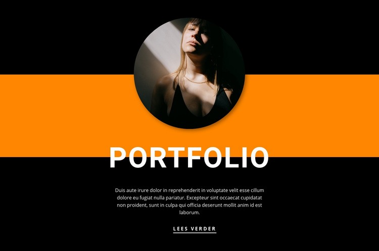 Kledingmodel portfolio Website ontwerp