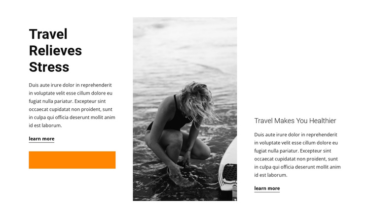 Travel entertainment One Page Template