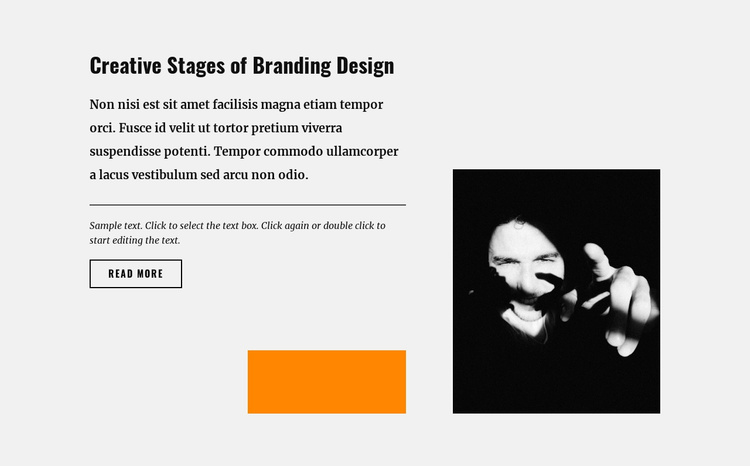 Creativity and relevance of design Landing Page