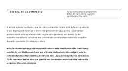 Título De Línea Y Mucho Texto: Plantilla HTML5 Lista Para Usar