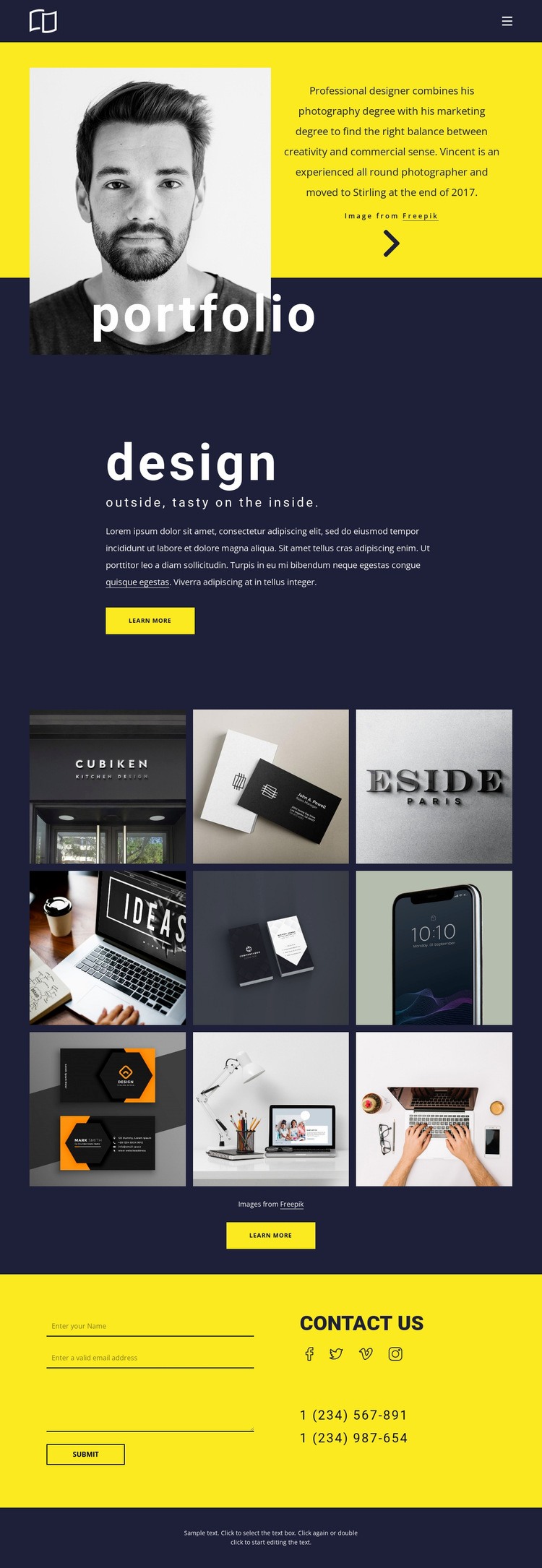 Amazing portfolio Homepage Design