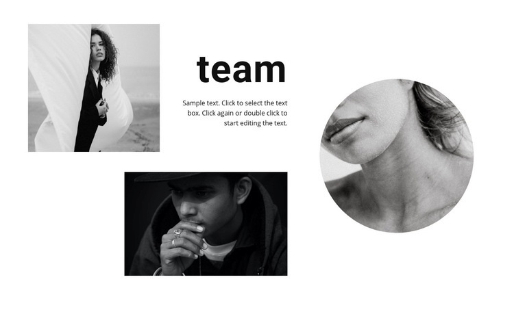 Een team van jonge ontwerpers Sjabloon voor één pagina