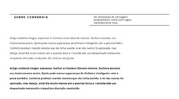 Título Da Linha E Muito Texto - Melhor Design De Modelo De Site