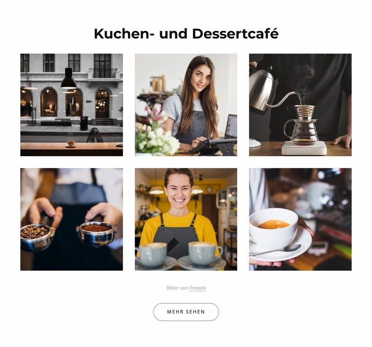 Kuchen und Desserts Landing Page