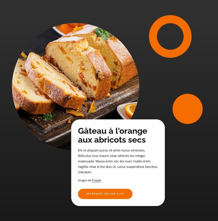 Gâteaux à l'orange Conception de site Web