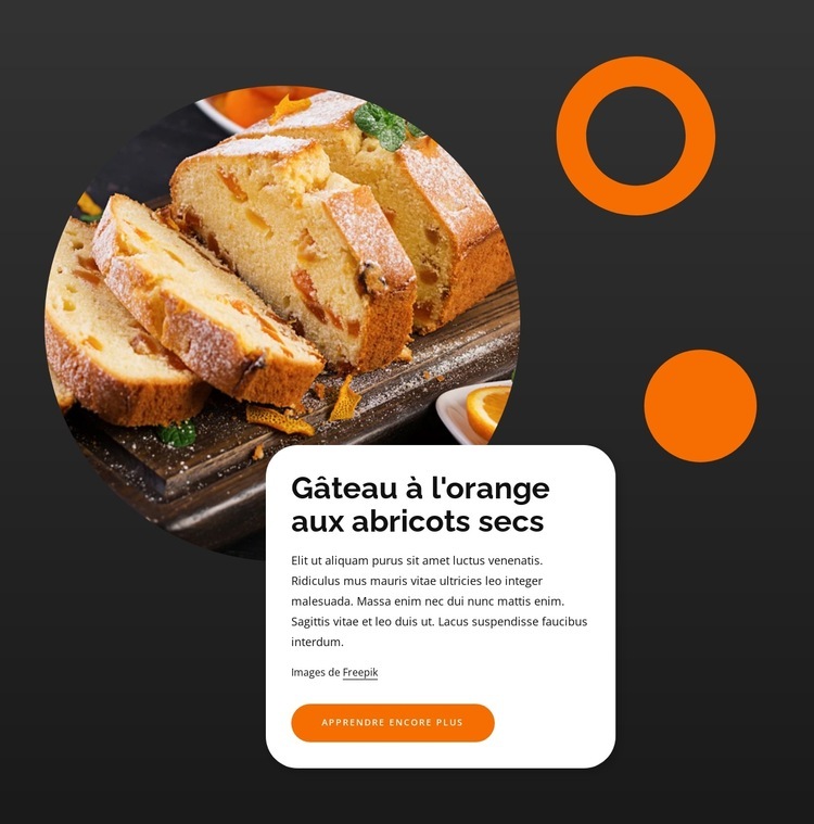 Gâteaux à l'orange Modèles de constructeur de sites Web