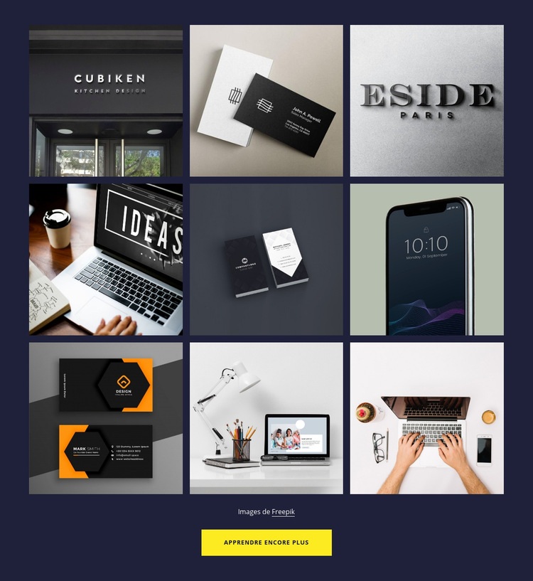 Galerie de portfolio Créateur de site Web HTML