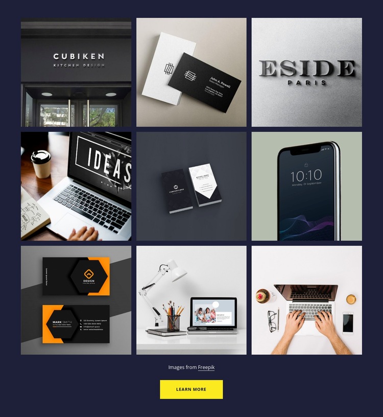 Portfolio gallery Homepage Design