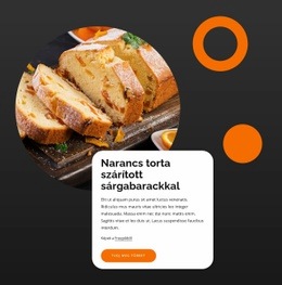 Narancsos Sütemények Alap Html Sablon CSS-Sel
