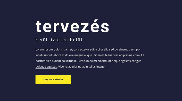 Szövegblokk nagy tipográfiával Weboldal tervezés