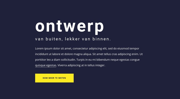 Tekstblok met grote typografie CSS-sjabloon