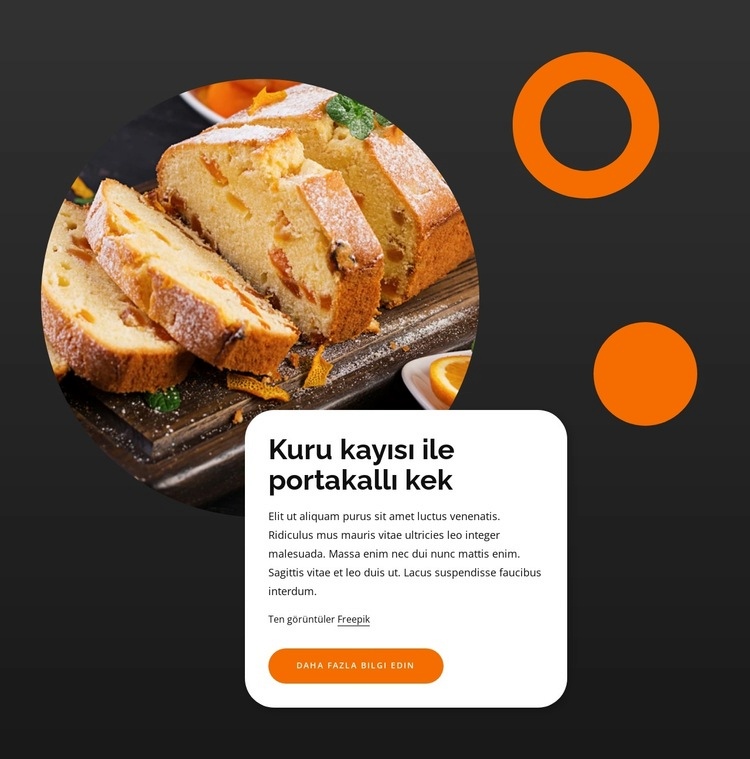 portakallı kek HTML5 Şablonu