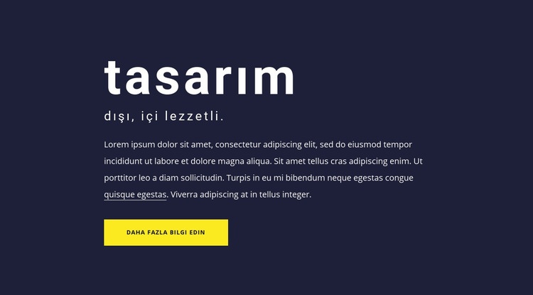 Büyük tipografiye sahip metin bloğu Web Sitesi Oluşturucu Şablonları