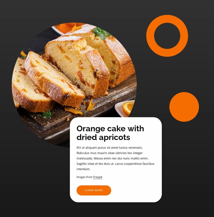Orange cakes Website Design