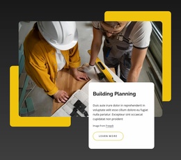 Most Creative Landing Page For Building Planning