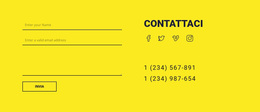 Contattaci Modulo Su Sfondo Giallo - Tema WordPress Gratuito