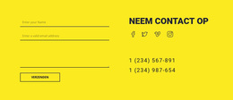 Neem Contact Met Ons Op Via Een Gele Achtergrond - Gratis WordPress-Thema