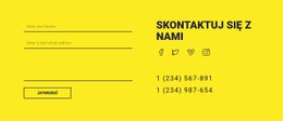 Darmowy Układ CSS Dla Formularz Kontaktowy Na Żółtym Tle