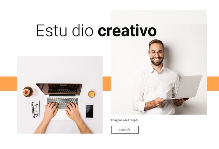 Trabajo creativo Página de destino