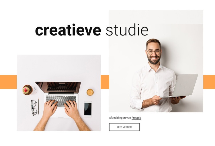 Creatief werk Website mockup