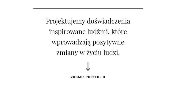 Nagłówek z linią i strzałką Makieta strony internetowej