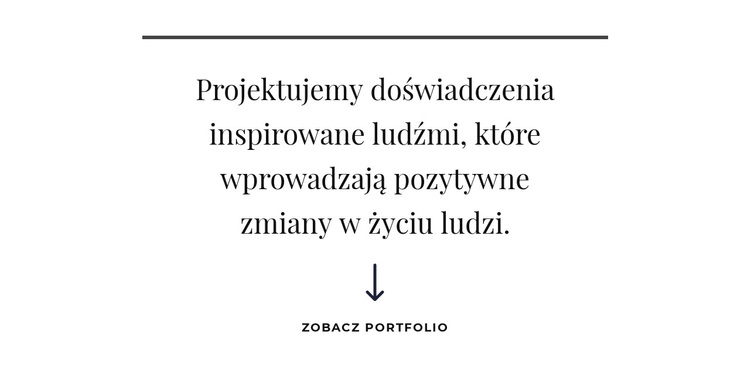 Nagłówek z linią i strzałką Motyw WordPress