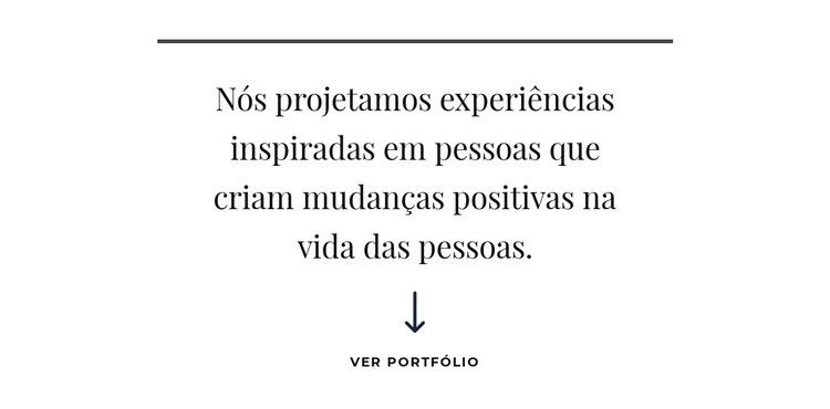 Título com linha e seta Modelos de construtor de sites