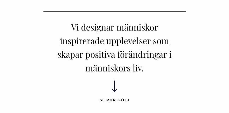 Rubrik med linje och pil CSS -mall