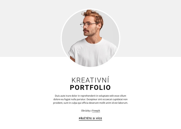 Portfolio webového designu Šablona HTML